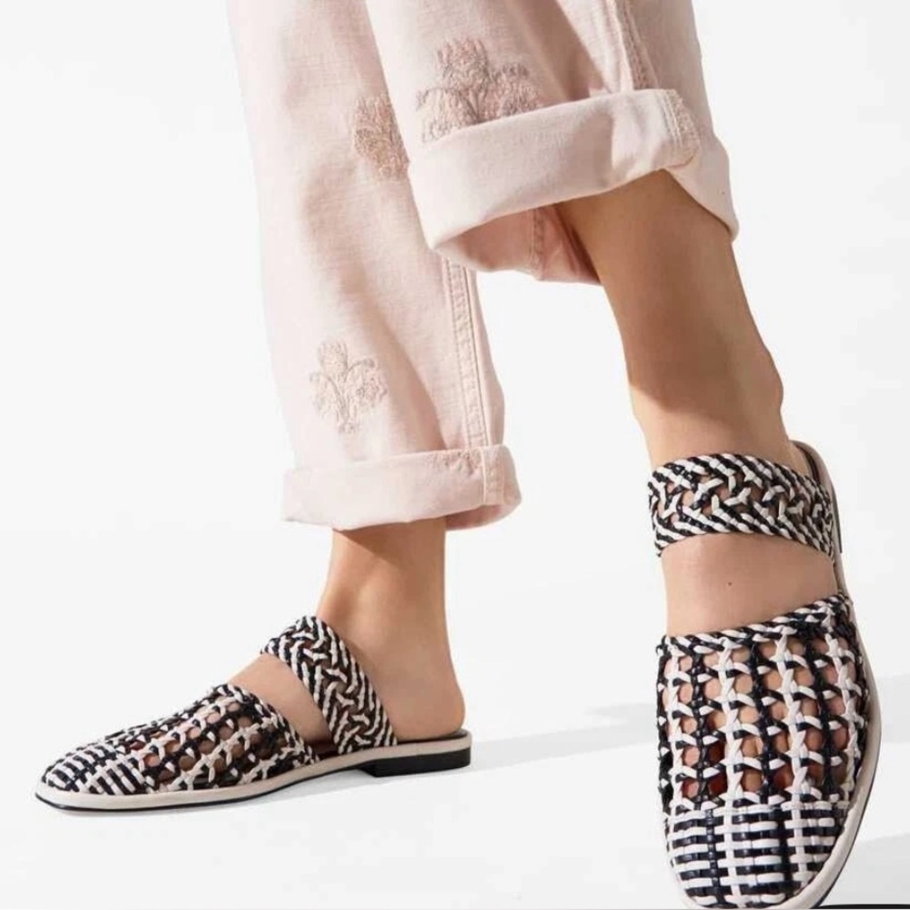 Charlotte Stone Rey Tux Stylish Woven Slip-On Sandals